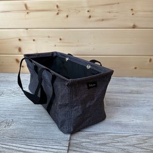 Charcoal Crosshatch Tiny Utility Tote